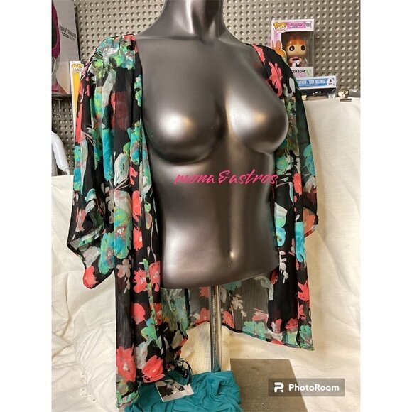 Ameican Rag Women's Floral Short Kimono lightweight‎ Spring Summer Sheer - Picture 1 of 3